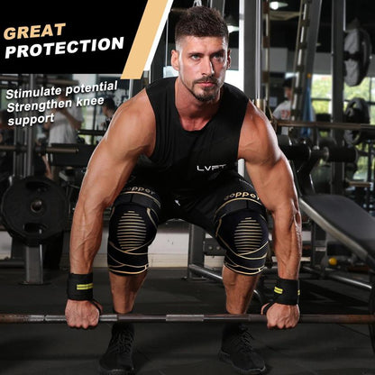 Copper Knee Brace with Strap for Knee Support