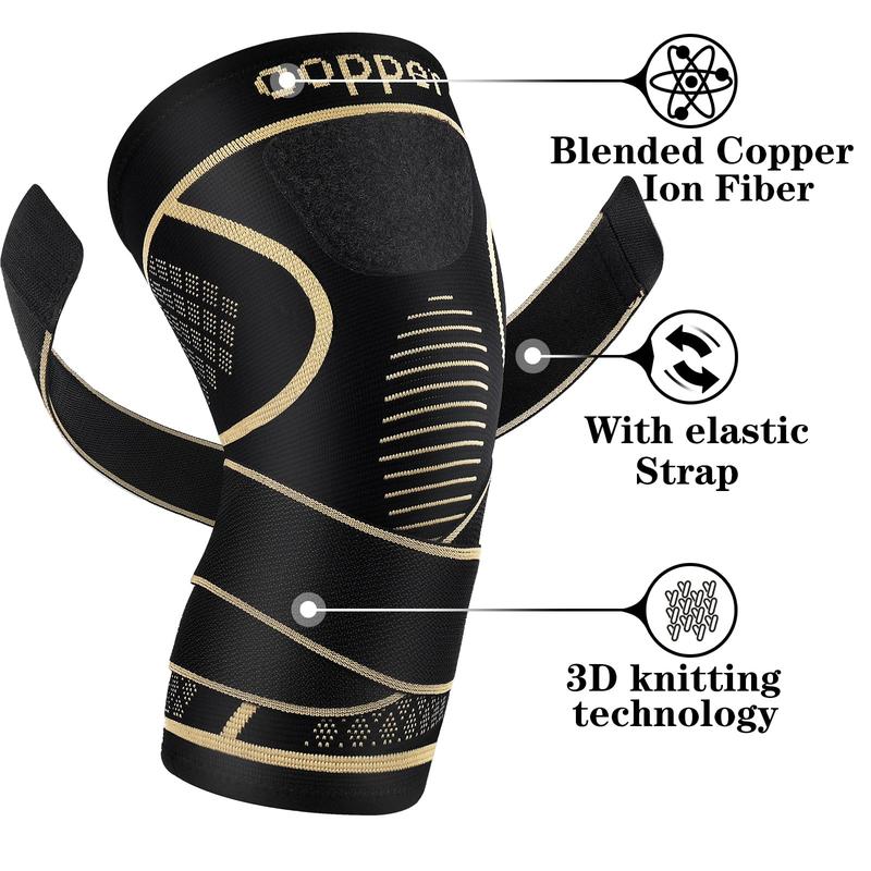 Copper Knee Brace with Strap for Knee Support