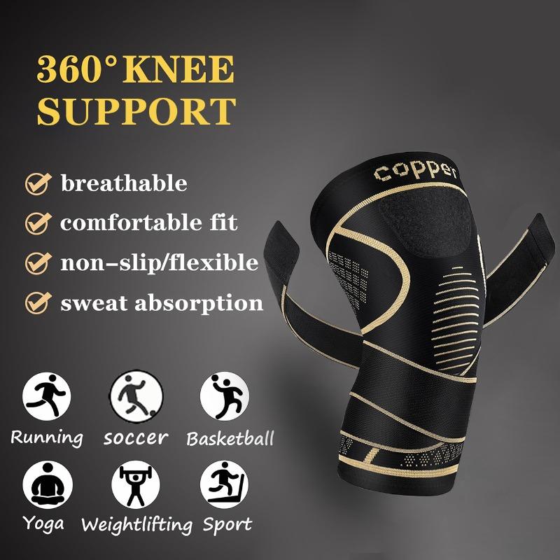 Copper Knee Brace with Strap for Knee Support