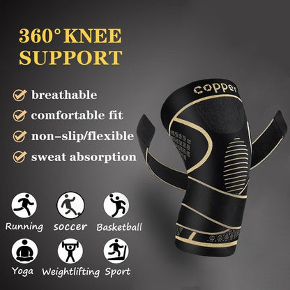 Copper Knee Brace with Strap for Knee Support
