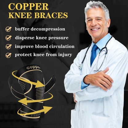 Copper Knee Brace with Strap for Knee Support
